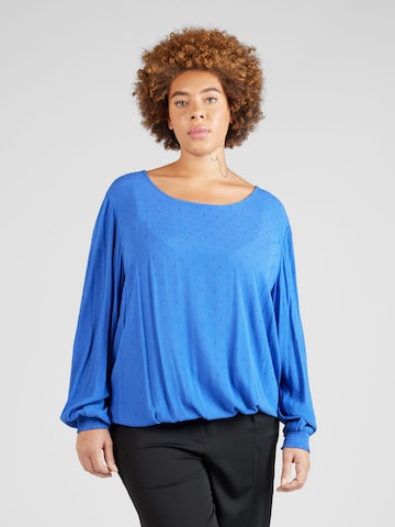 ONLY Carmakoma Blouse 'ADANA' in Blauw: voorkant