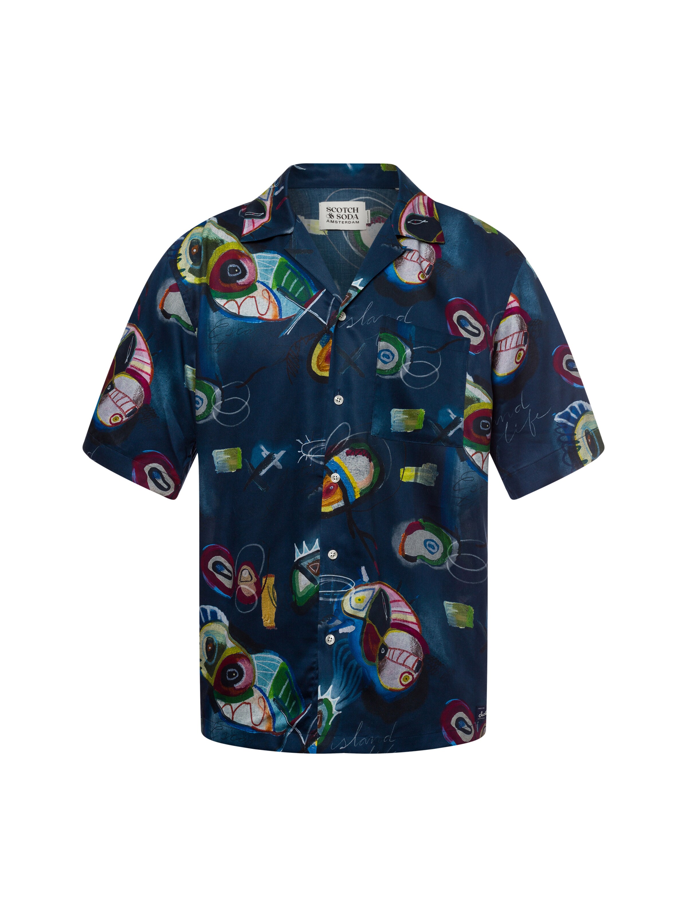 SCOTCH & SODA Comfort fit Overhemd in Blauw: voorkant