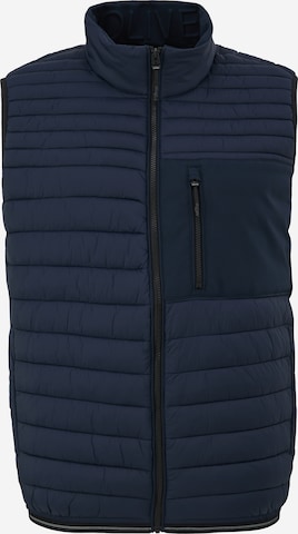 s.Oliver Men Big Sizes Vest in Blue: front