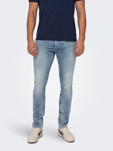 Only & Sons Slimfit Jeans 'Onsloom' in Blau: predná strana