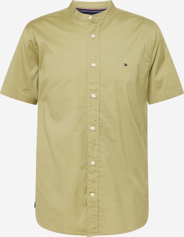 TOMMY HILFIGER - Ajuste regular Camisa 'Flex Mao' en verde: frente