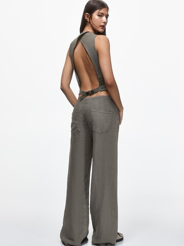 Wide leg Pantaloni di Pull&Bear in grigio