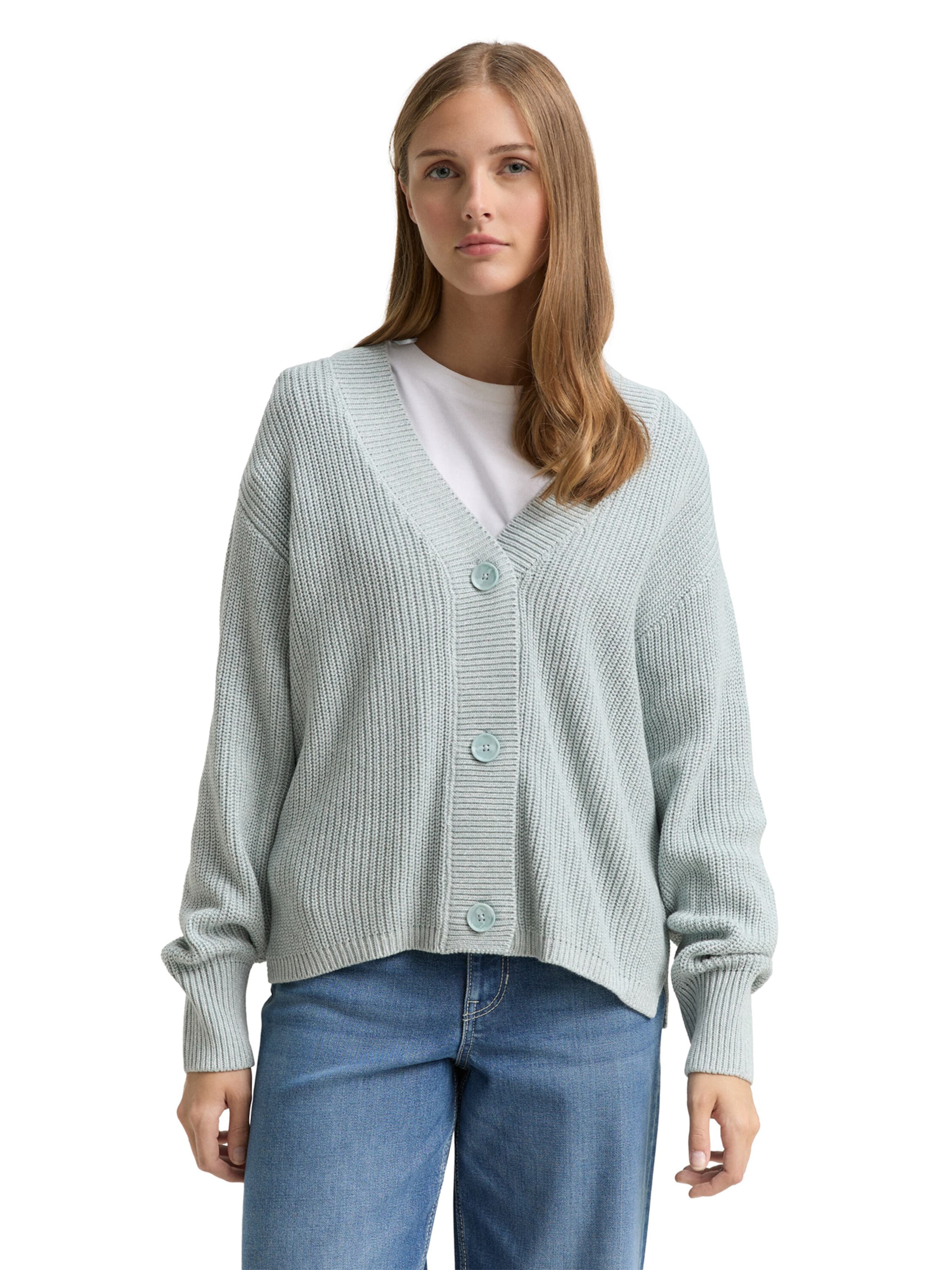 Cardigan TOM TAILOR DENIM en bleu : devant