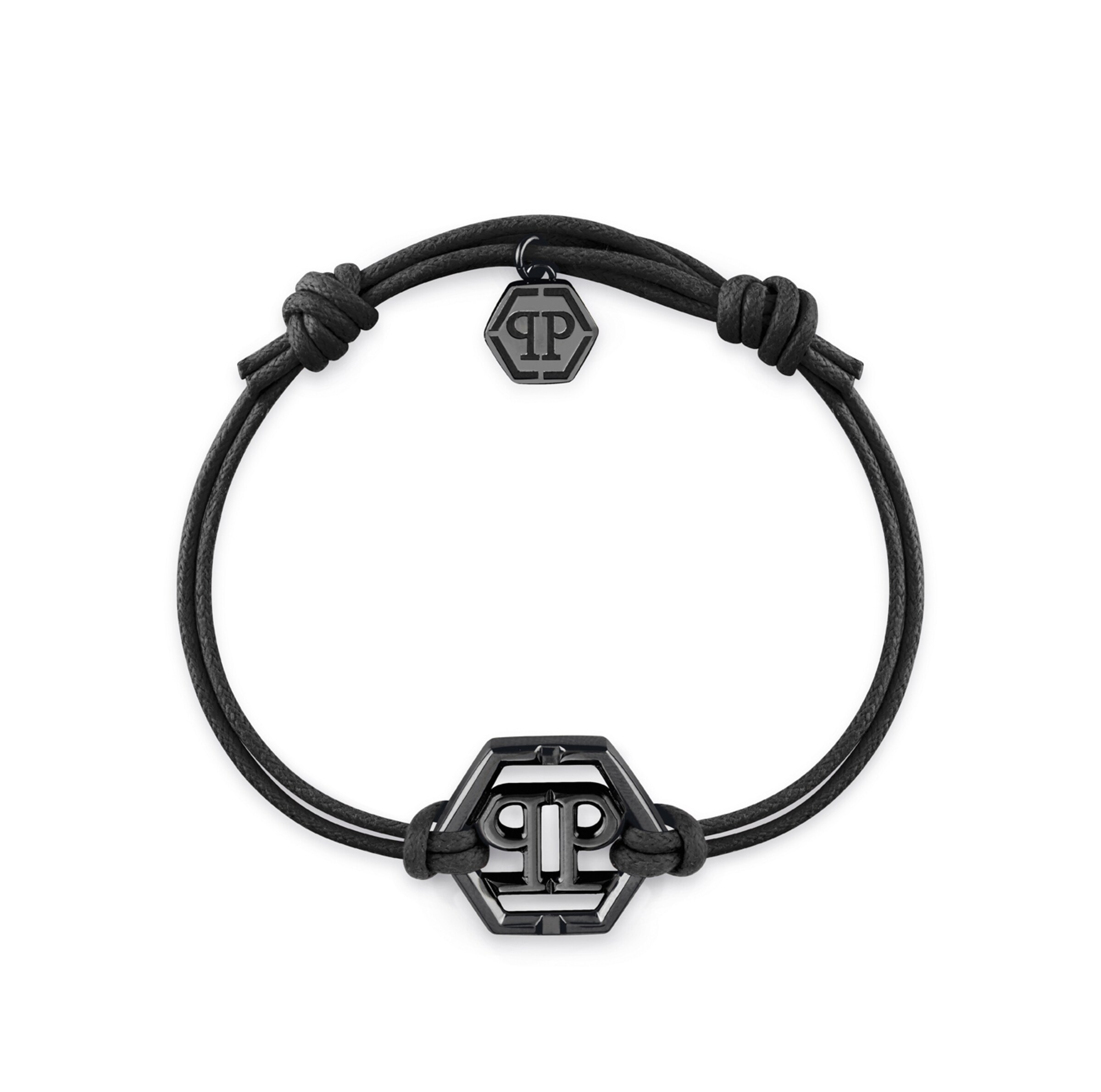 Philipp Plein Jewellery Bracelet 'Linked' in Black: front