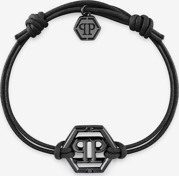 Braccialetto 'Linked' di Philipp Plein Jewellery in nero: frontale