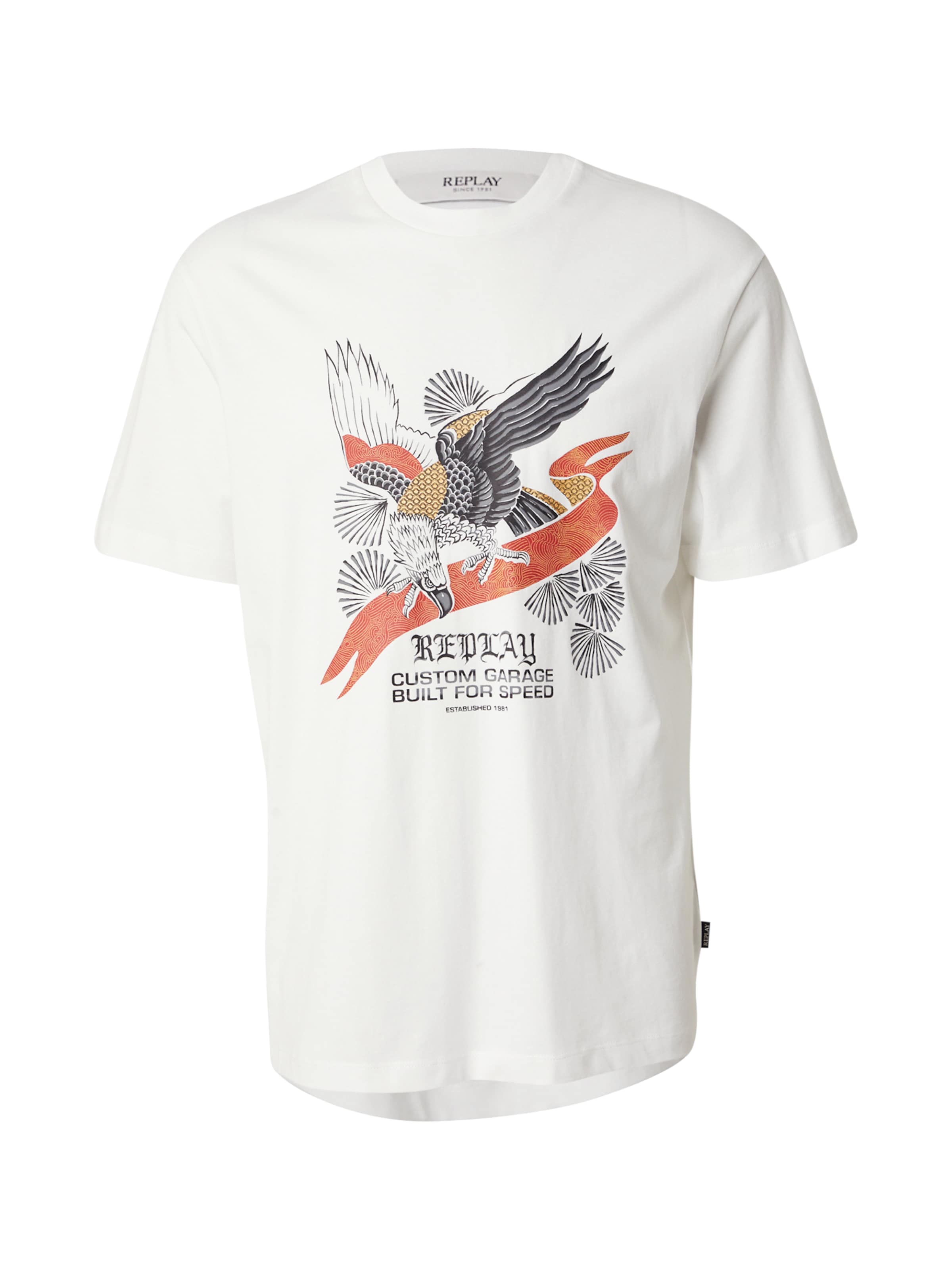 REPLAY Тениска в бяло: отпред