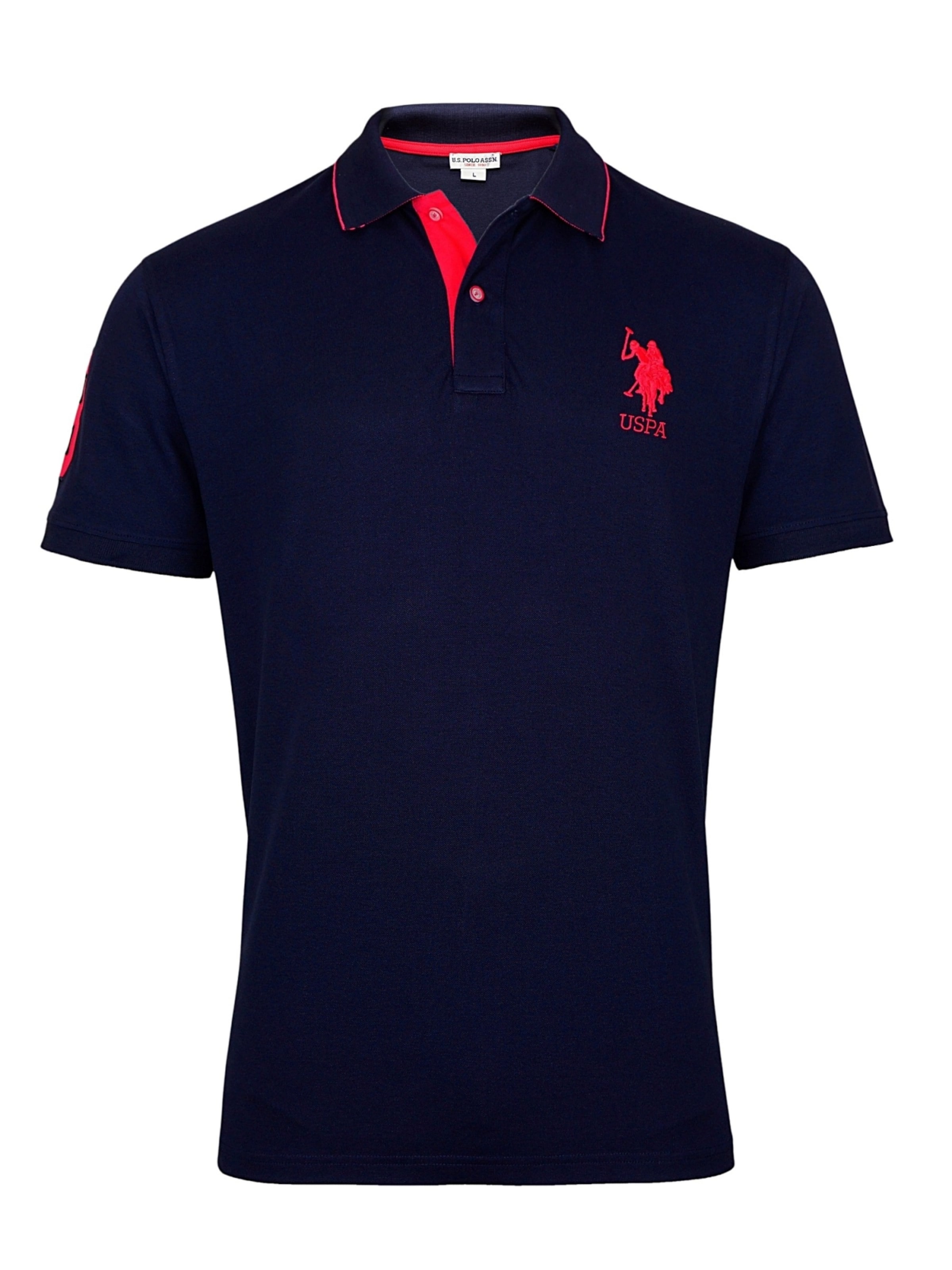 U.S. POLO ASSN. T-Shirt en marine / rouge vif, Vue avec produit