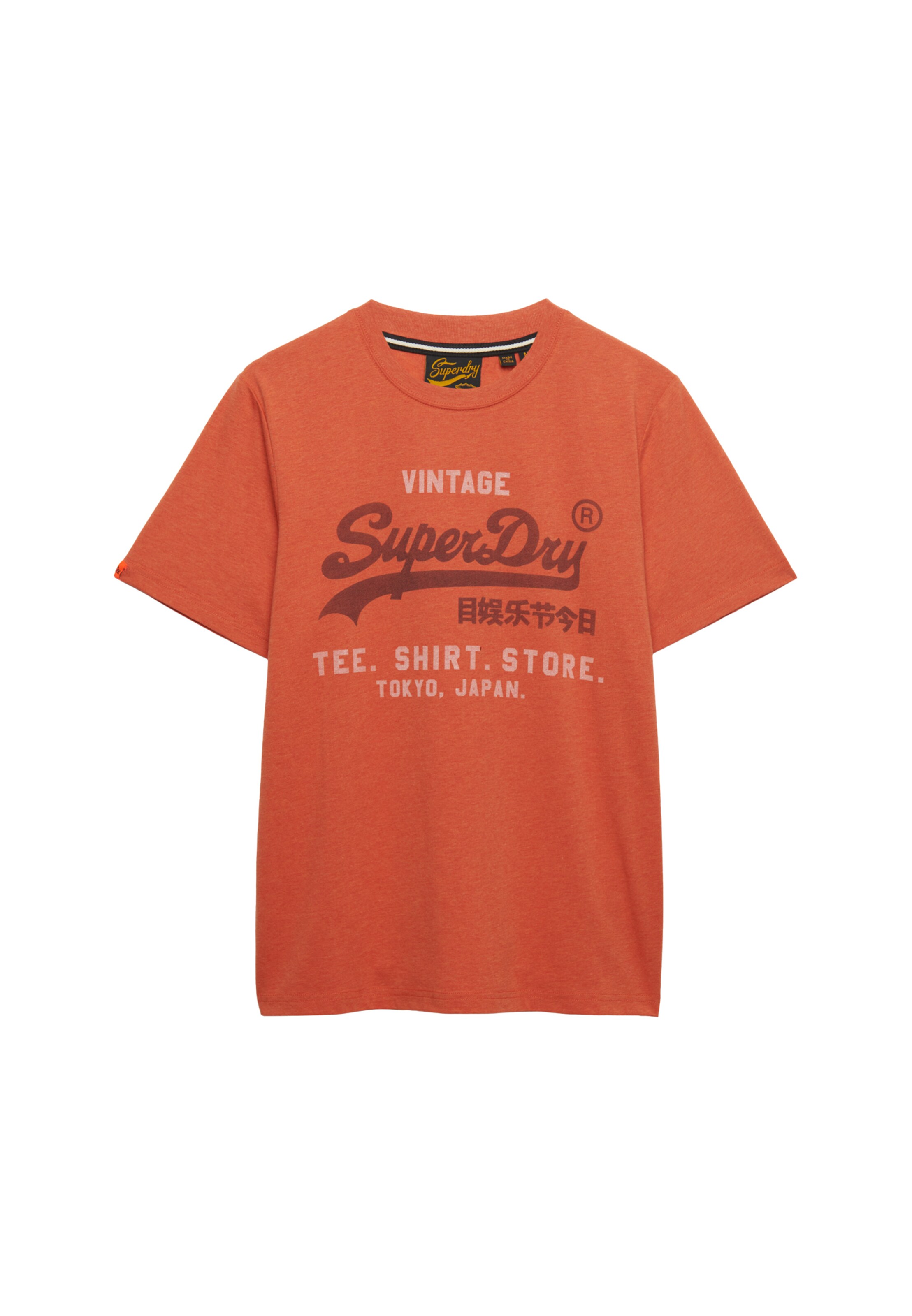 Superdry & Co Shirt 'Heritage' in Orange: front