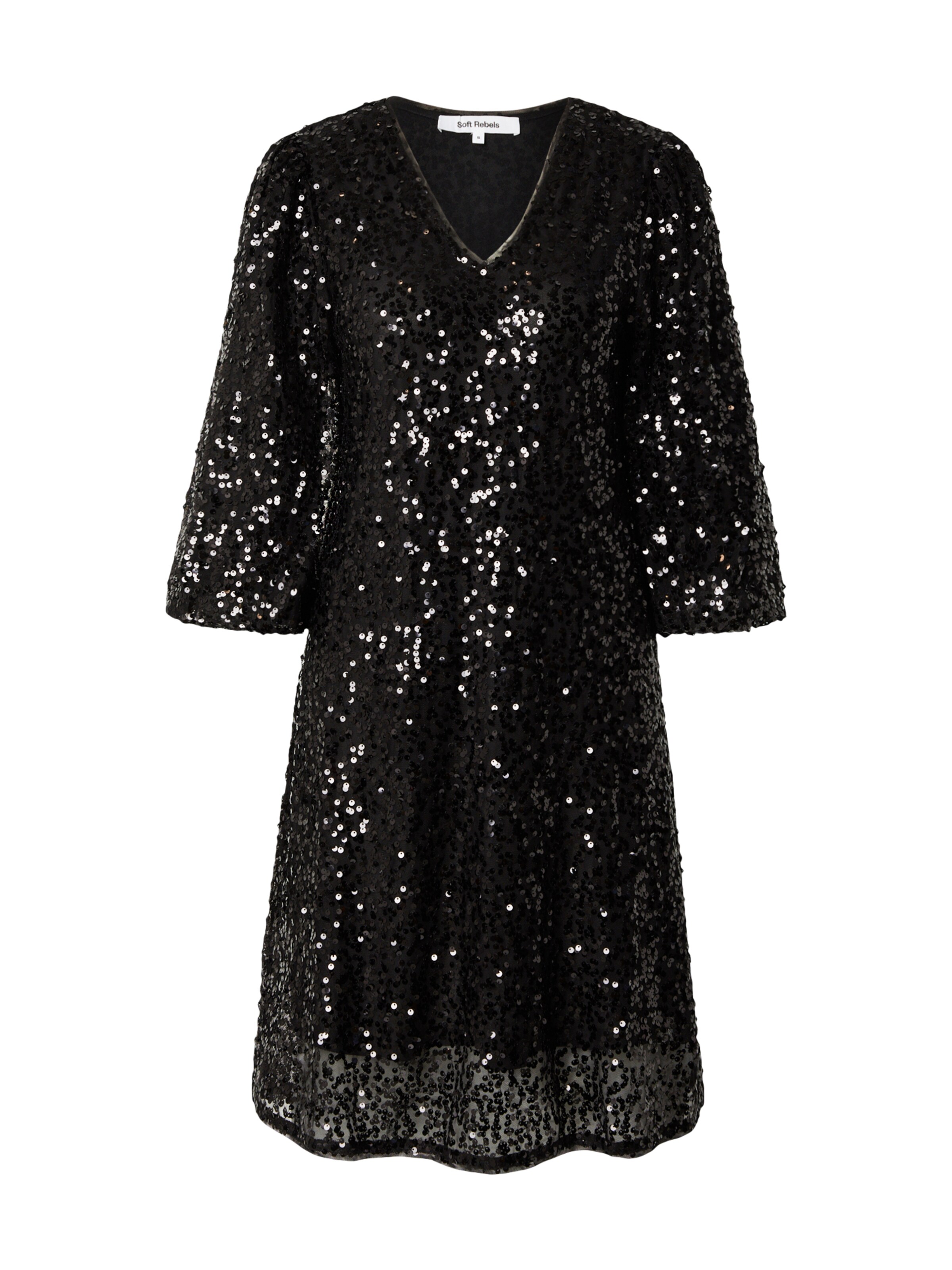 Soft Rebels Koktejlové šaty 'Audrey' – černá: přední strana