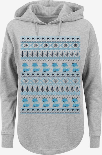 F4NT4STIC Sweatshirt 'Christmas Fuchs Weihnachten ' in blau / grau / schwarz, Produktansicht