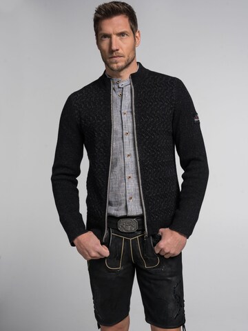 SPIETH & WENSKY Knit Cardigan 'Attila' in Black: front