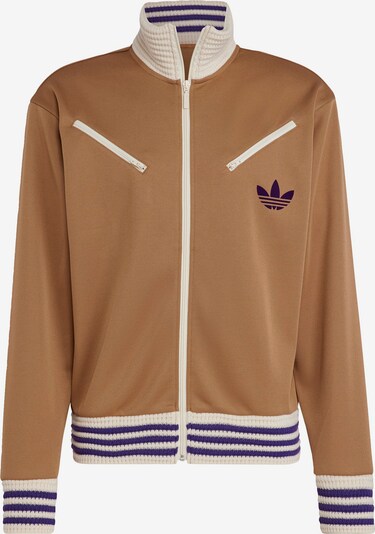 ADIDAS ORIGINALS Veste de survêtement en bleu / marron / violet / blanc, Vue avec produit