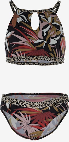 OLYMPIA High neck Bikini in Zwart: voorkant