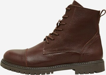 SELECTED HOMME Lace-Up Boots 'THOMAS' in Brown