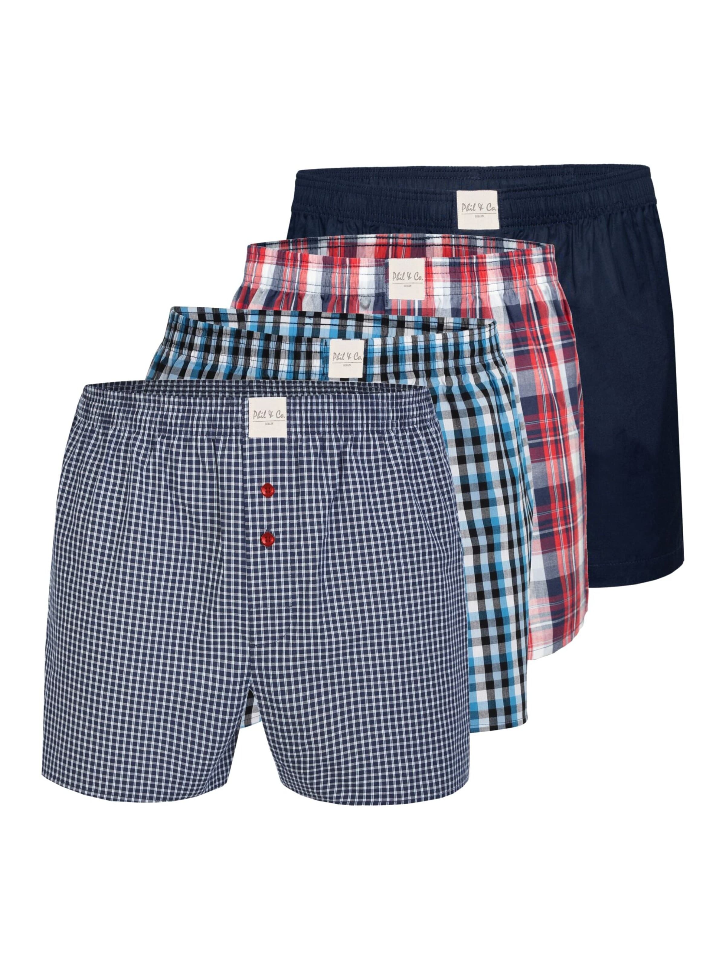 Phil & Co. Berlin Boxershorts '4 Phil & Co. Berlin Webboxer Men's American Boxer Shorts'‌‌‌‌‌‌‌‌‌‌ in Mischfarben: Vorderseite