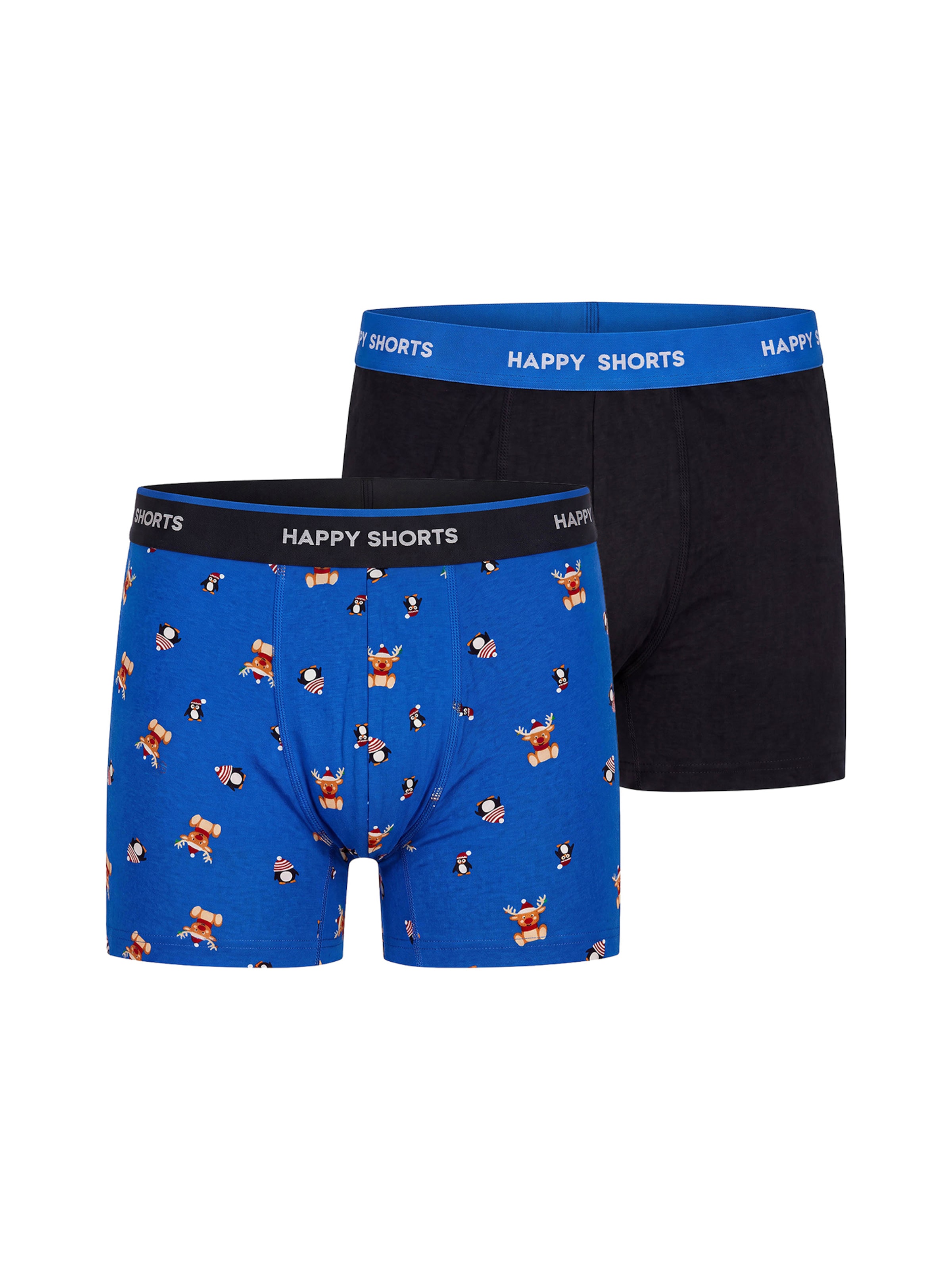 Boxers ' Jersey X-Mas ' Happy Shorts en bleu : devant