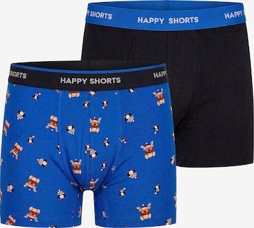 Boxers ' Jersey X-Mas ' Happy Shorts en bleu : devant