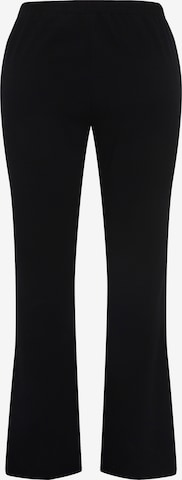 Ulla Popken Rozkloszowany krój Spodnie w kolorze czarny