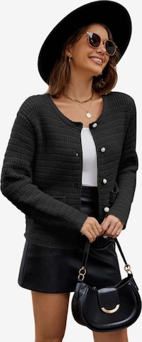 Yesfashion Strickjacke in Schwarz: Vorderseite