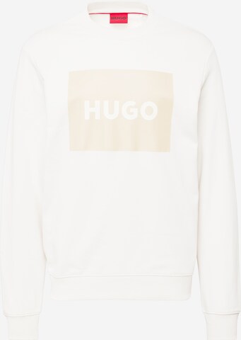 HUGO Суичър 'Duragol222' в бяло: отпред