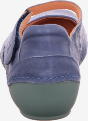 THINK! Ballet Flats with Strap in Blue