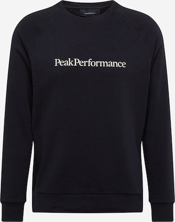 PEAK PERFORMANCE Sport sweatshirt i svart: framsida