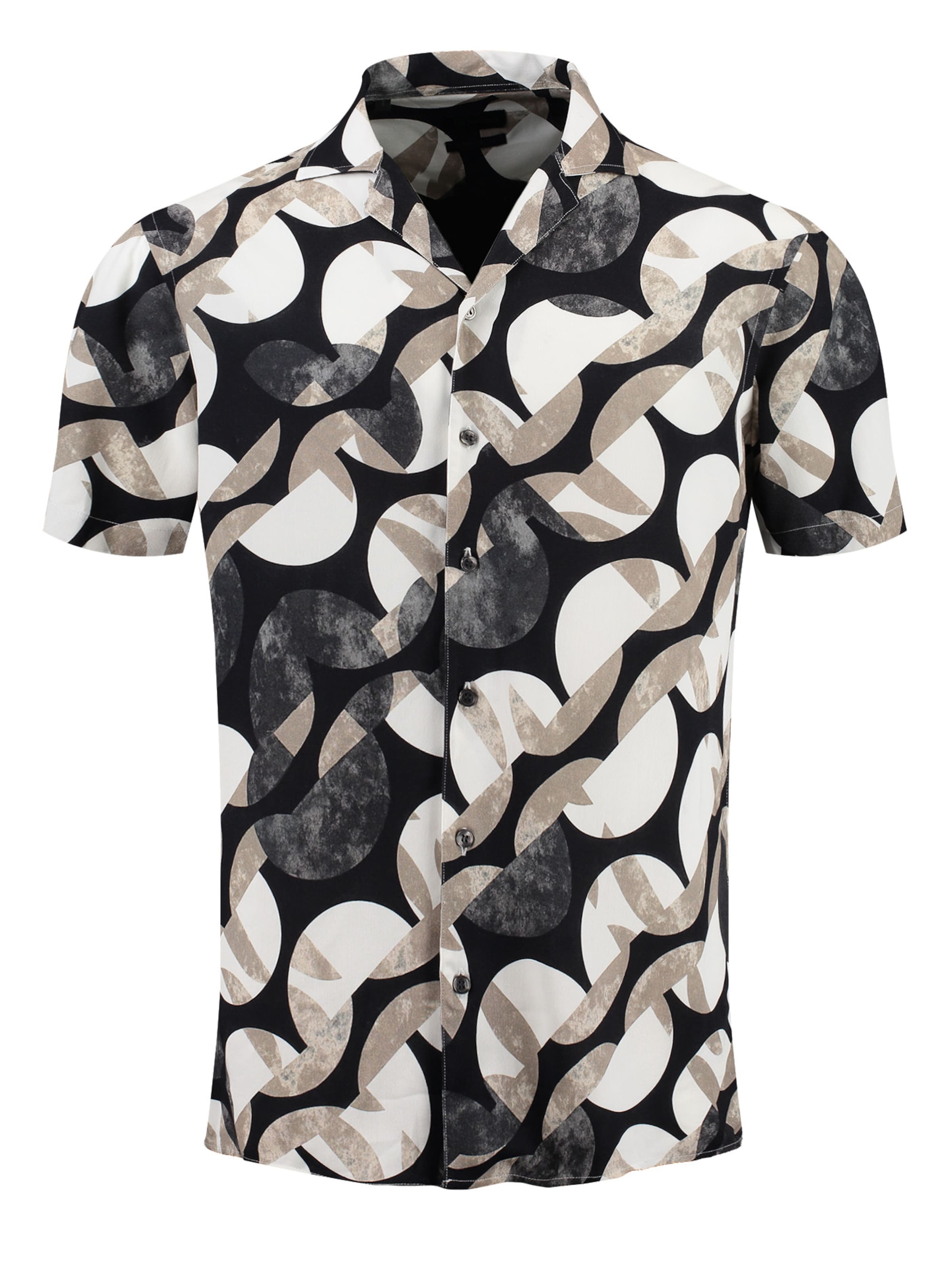 Key Largo Klasický střih Košile – černá: přední strana