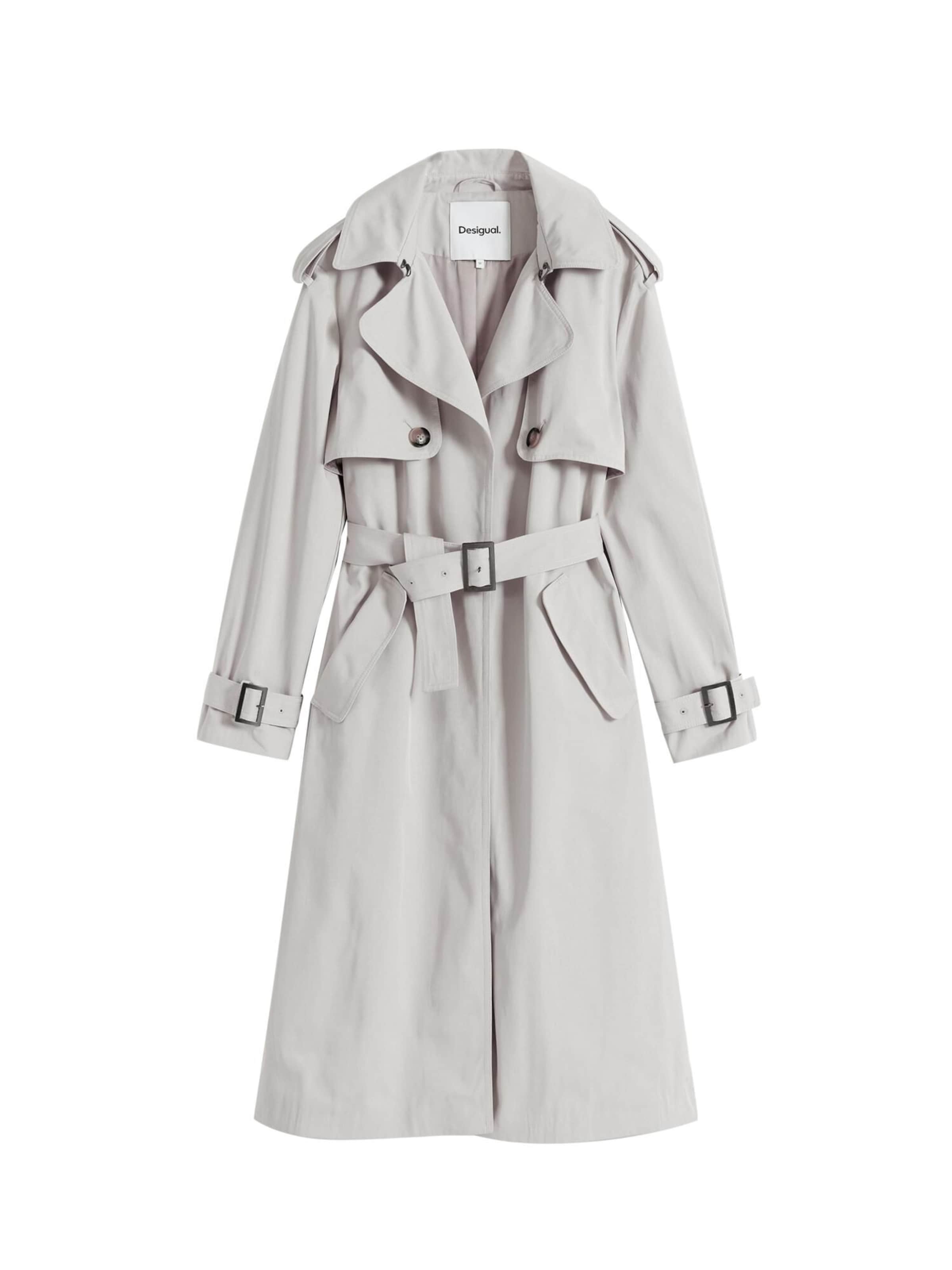 Desigual Kevad-sügismantel, värv pruun: eest vaates