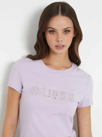 GUESS T-Shirt 'Sangallo' in Lila