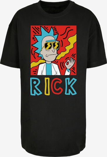 F4NT4STIC T-Shirt 'Rick & Morty Cool Rick' in neonblau / gelb / hellrot / schwarz, Produktansicht