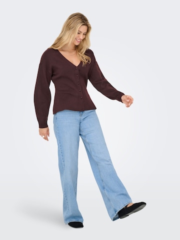 JDY Gebreid vest 'JDYPRIME' in Bruin