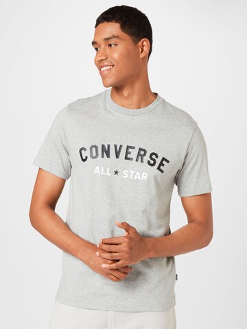 CONVERSE Shirt 'ALL VARSITY' in Grey: front