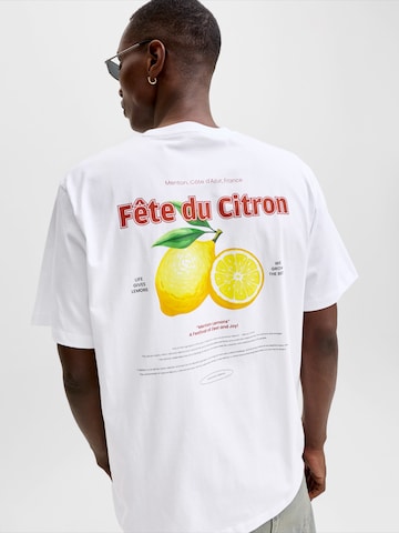 T-Shirt 'JJLEMON' JACK & JONES en blanc
