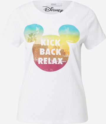 ONLY T-shirt 'Mickey' i vit: framsida