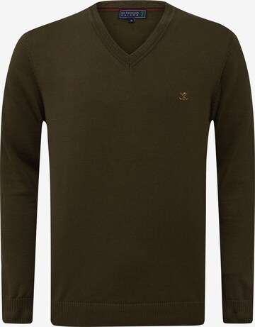 Pullover 'Los Angeles' di Sir Raymond Tailor in verde: frontale