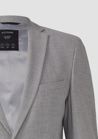 Coupe slim Veste de costume ' S.OPURE ' s.Oliver en gris