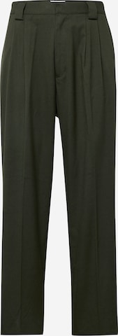 Wide leg Pantaloni con pieghe di TOPMAN in verde: frontale