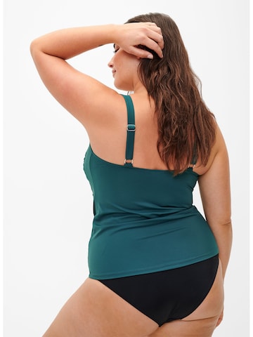 Invisible Haut de tankini Swim by Zizzi en vert