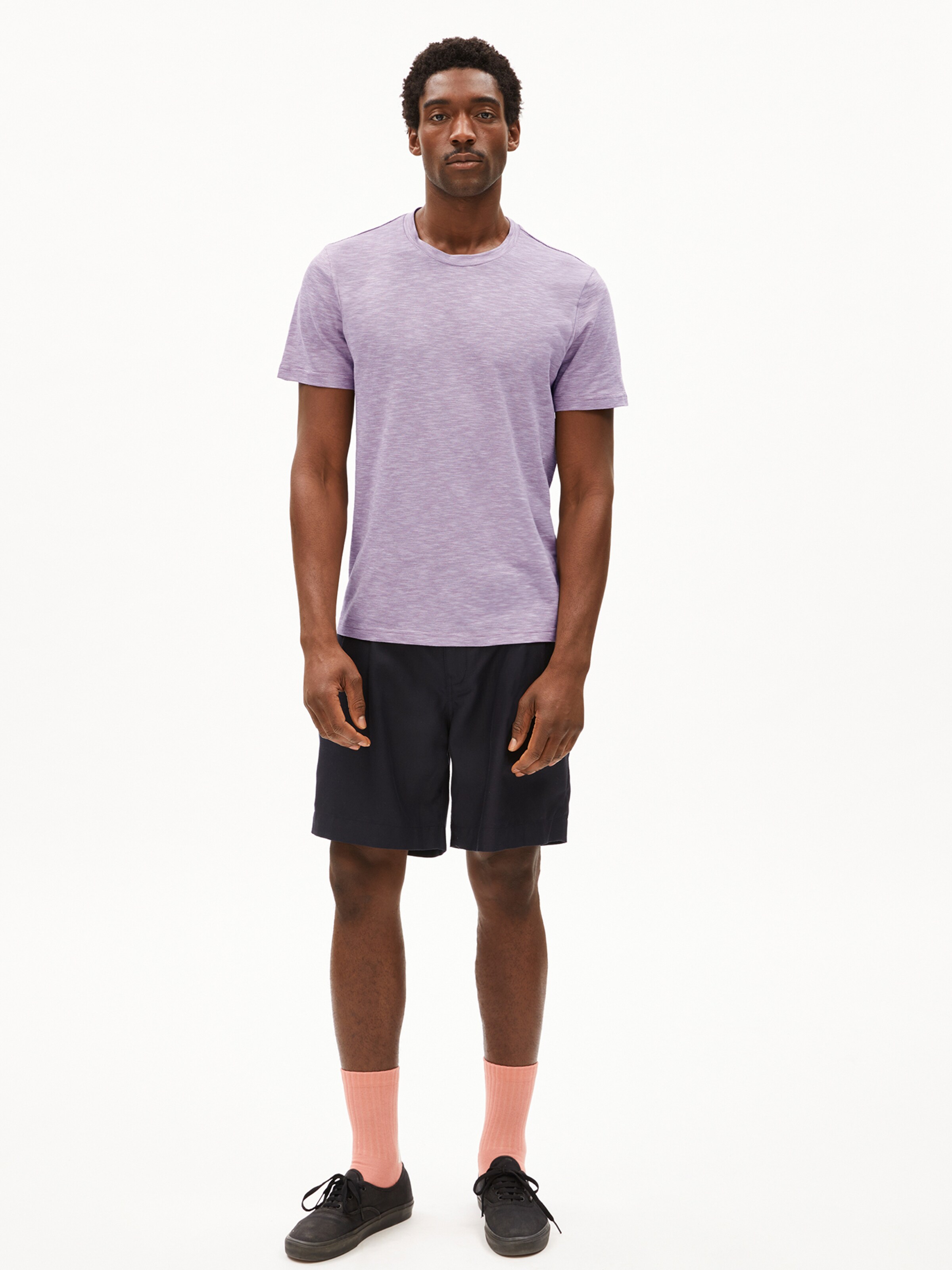 ARMEDANGELS T-Shirt JAAMES STRUCTURE in Lila: Vorderseite