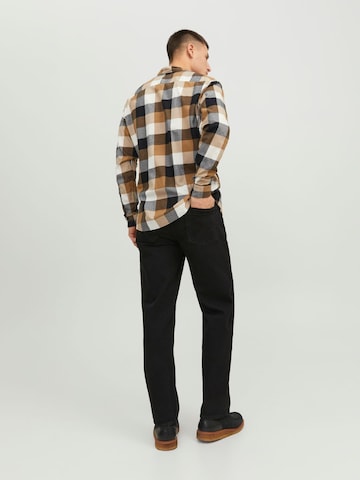 JACK & JONES Slim fit Button Up Shirt in Brown