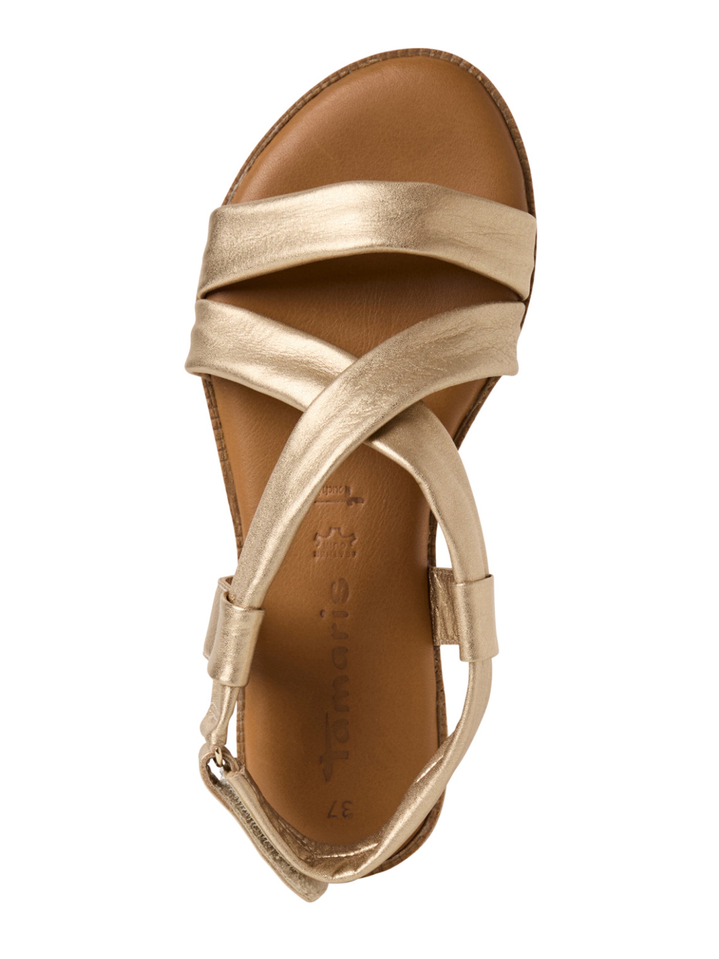Sandales à lanières Tamaris en or