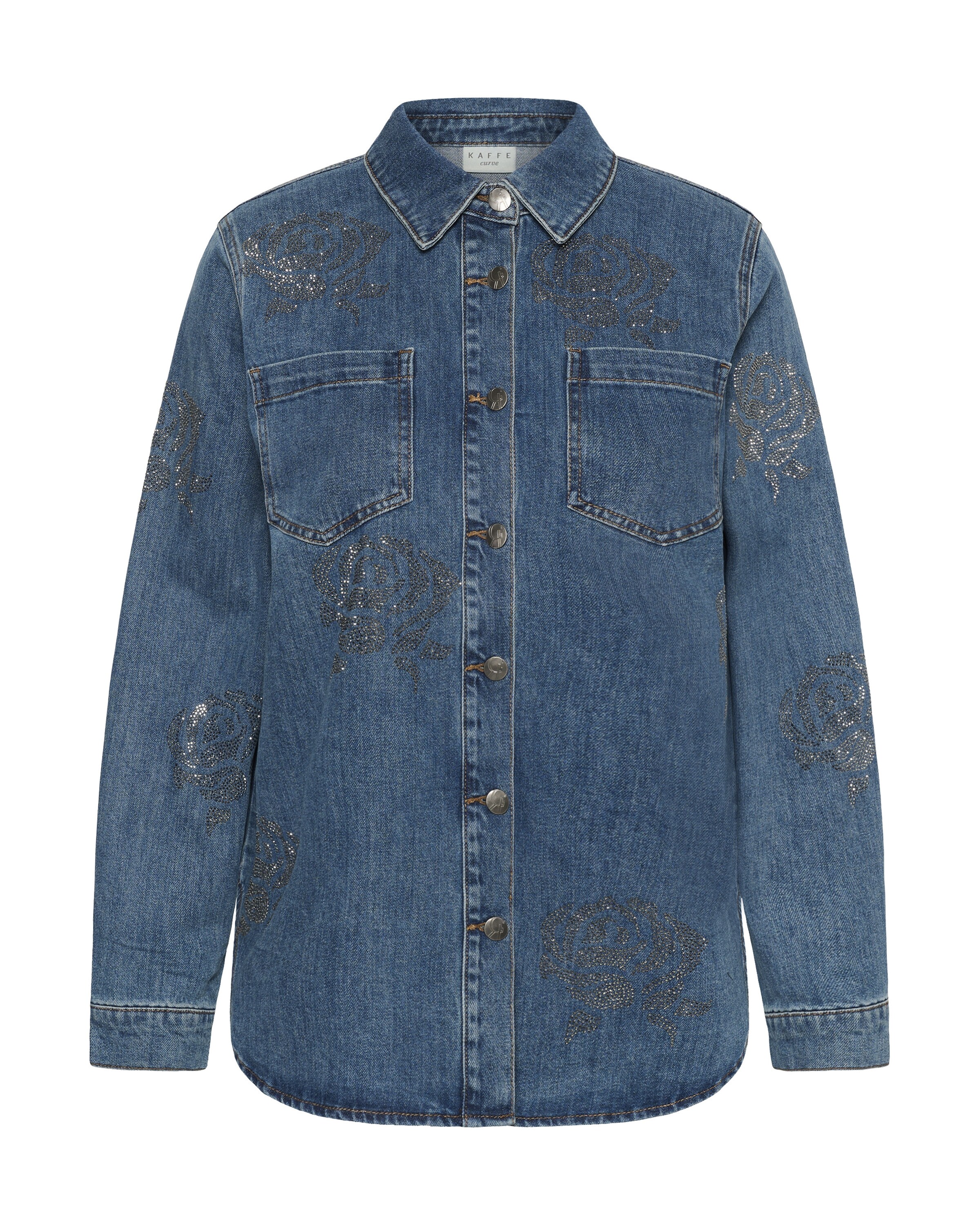 KAFFE CURVE Blouse 'KCastelia' in Blue: front