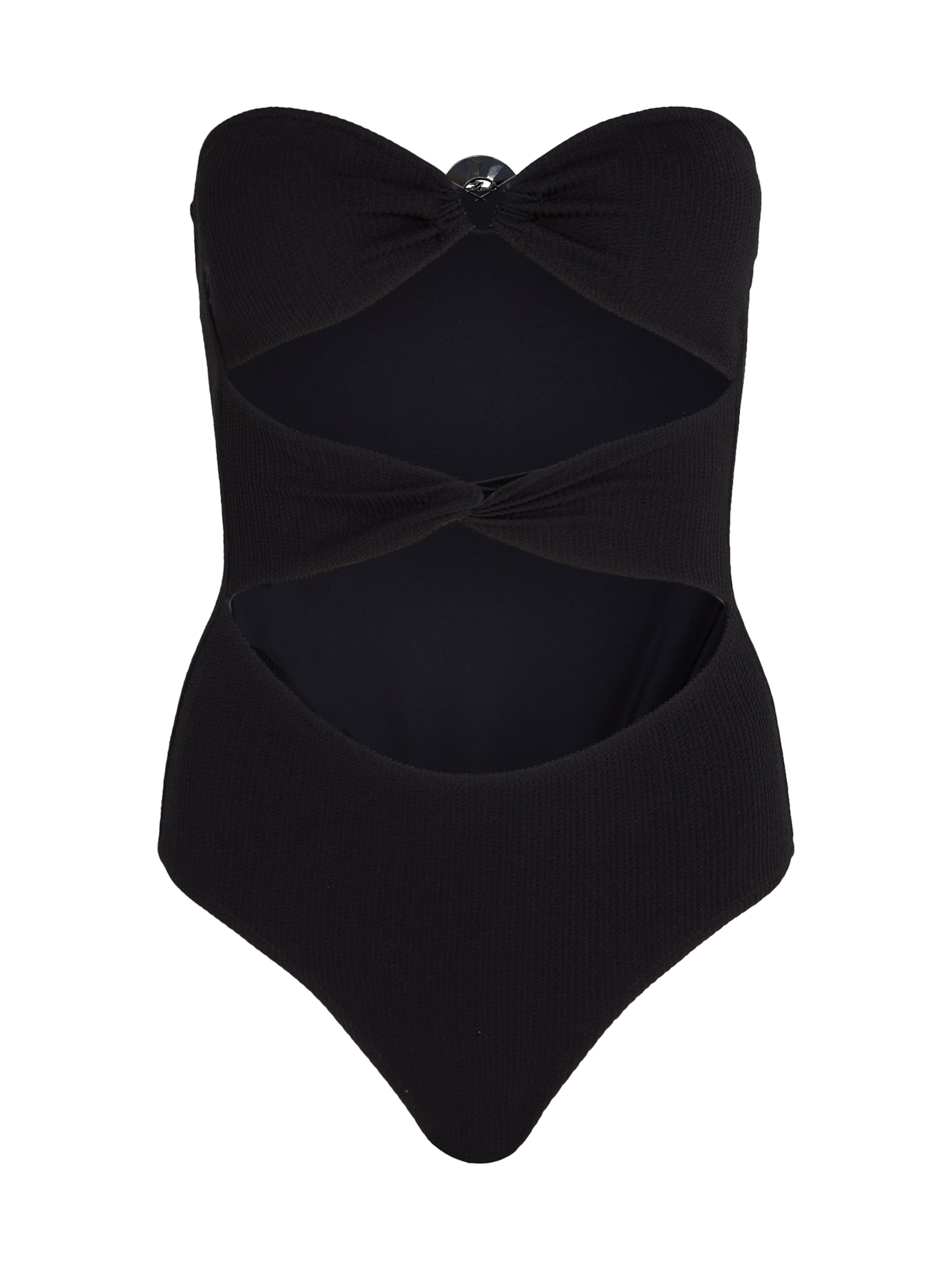 Karl Lagerfeld Uimapuku värissä musta: etupuoli