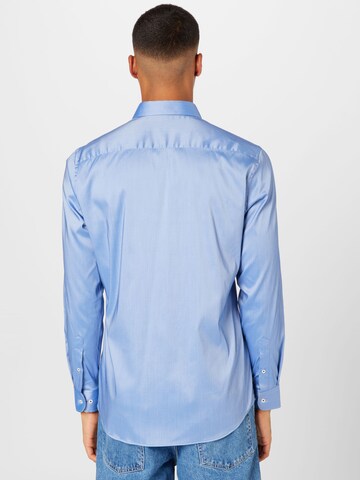 ETERNA Slim fit Button Up Shirt in Blue