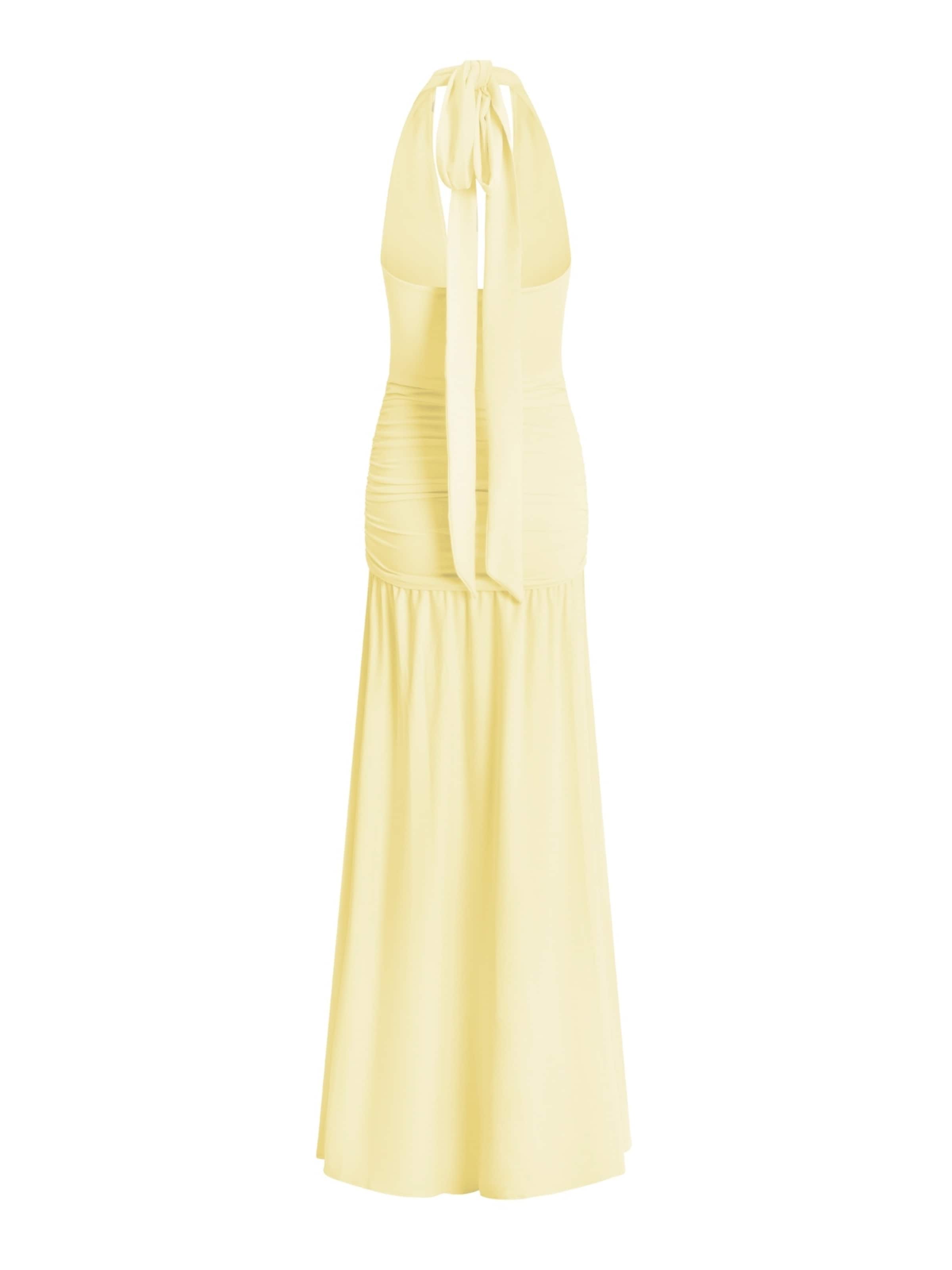Robe de cocktail ' AVEN ' OW Collection en jaune