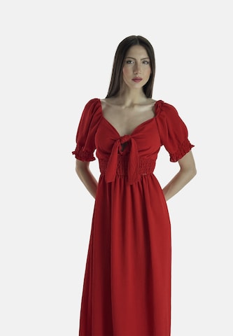 Elara Dress in Red