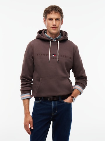Regular fit Felpa di TOMMY HILFIGER in marrone: frontale