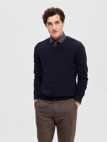 SELECTED HOMME - Pullover 'Berg' em azul: frente