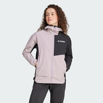 ADIDAS TERREX Outdoor Jacket in Grey: front