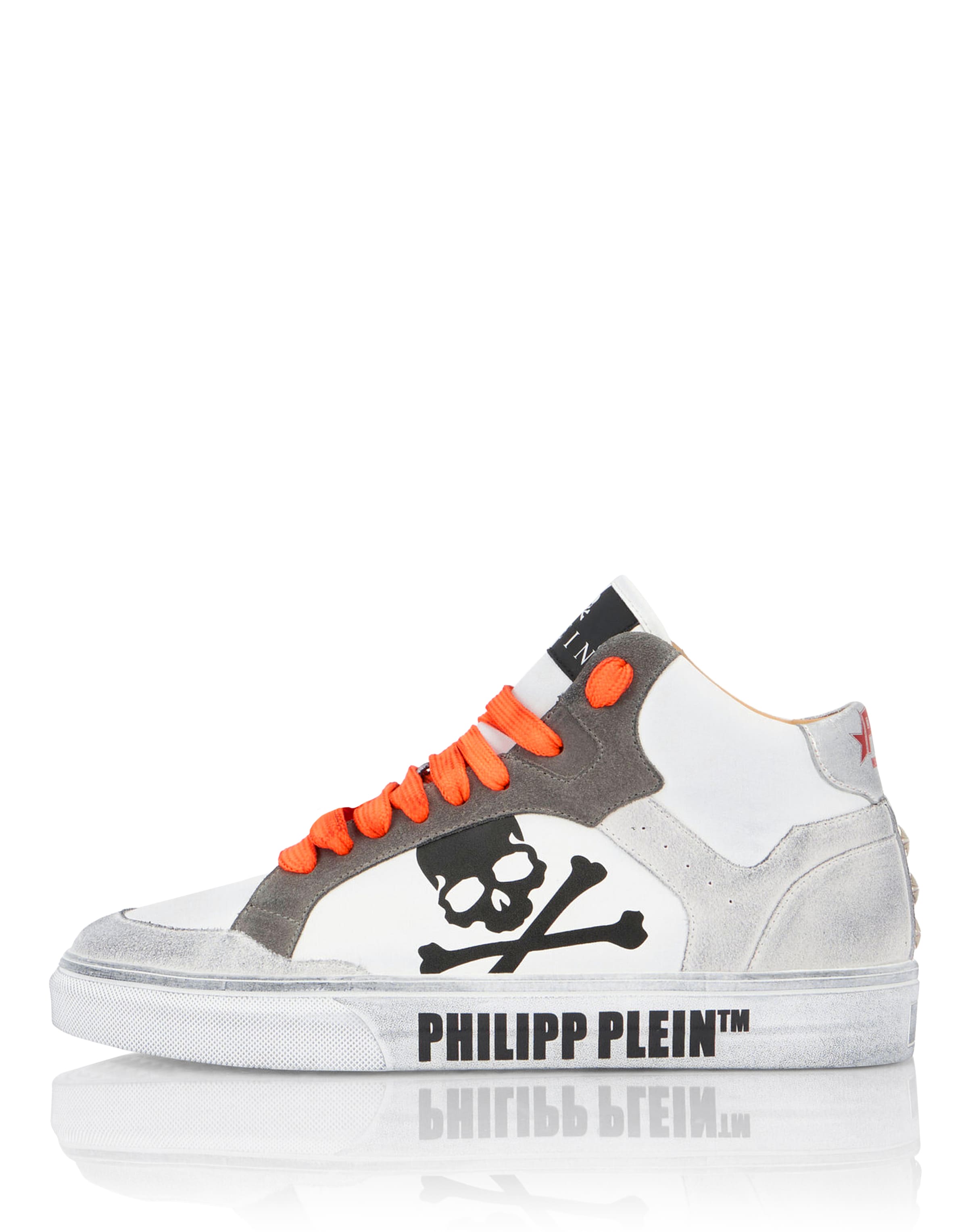 Sneaker alta 'Retrokickz' di Philipp Plein in bianco: frontale